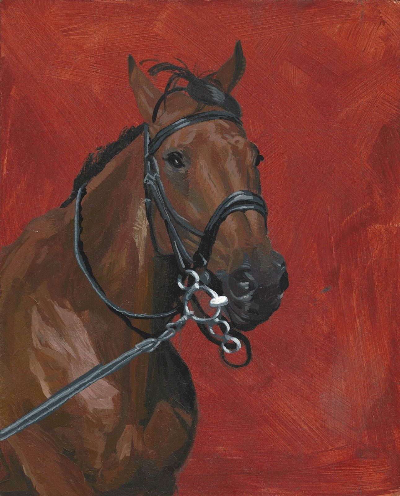 Painting of Raw Equestrian by Isaac Taccone