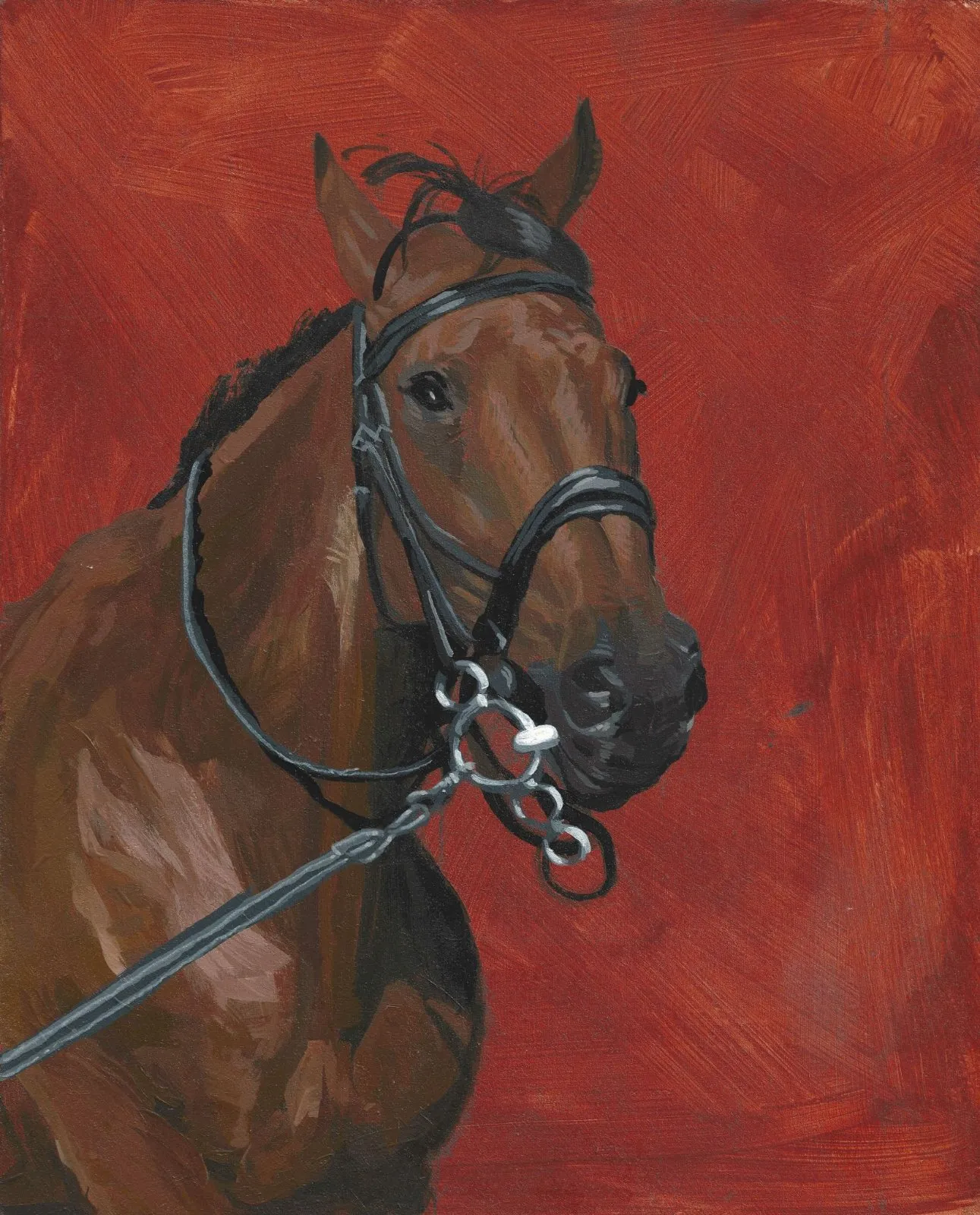 Painting of Raw Equestrian by Isaac Taccone